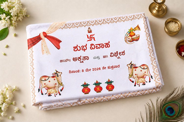 Premium Satin printed traditional Wedding Antarpat